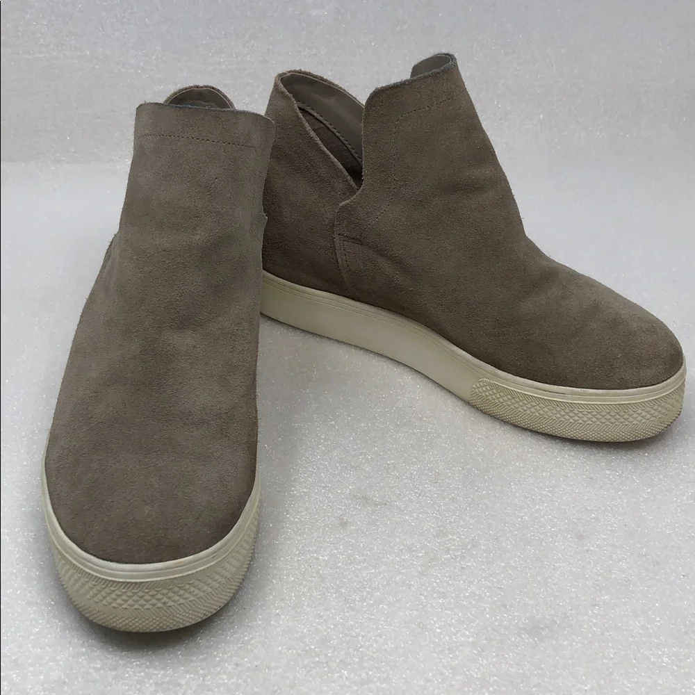 Steve Madden Wrangle Booties Suede Leather Gray Slip On Girls Size 7